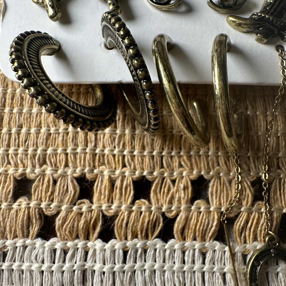 Set of Nine Antique Gold Tone Earrings - Picture 14 of 16